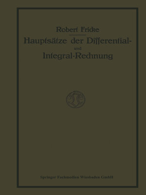 cover image of Hauptsätze der Differential- und Integralrechnung